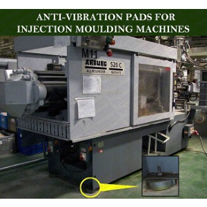 Dynemech Injection Molding Machine Wedge Mounts Leveling Vibration Control