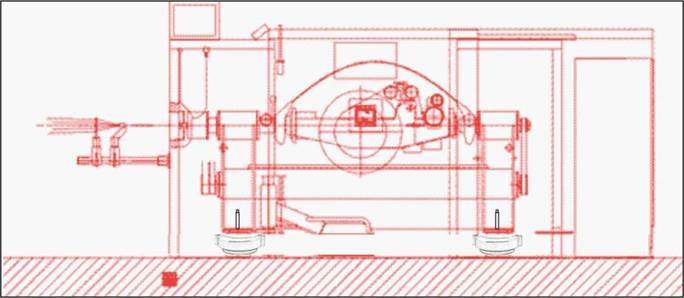 Bunching Machine on Dynemech Anti-Vibration Machine Mounts