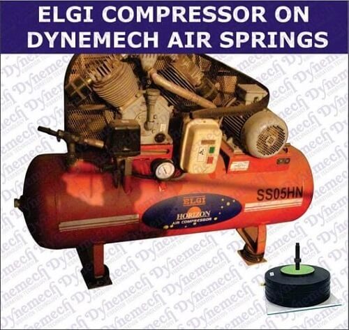 Anti-Vibration Pneumatic Mounts for ELGI compressor installation