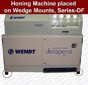 Honing Machine On Dynemech Anti vibration Machine Mounts