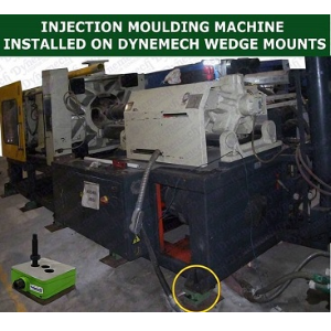 Dynemech Injection Molding Machine Wedge Mounts Leveling Vibration Control