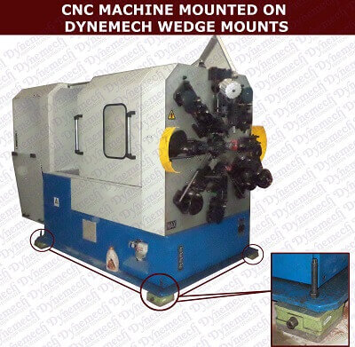 CNC-Spring-Coiling-Machine on Wedge AV Mounts