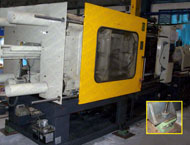 Injection Moulding Machine Installed on Dynemech Wedge Mounts