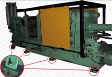 Pressure Die Casting Machine on Dynemech Wedge Mounts DT Series